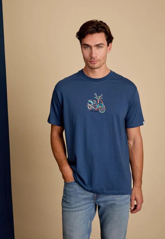 J&JOY TSHIRT BLEU VESPA